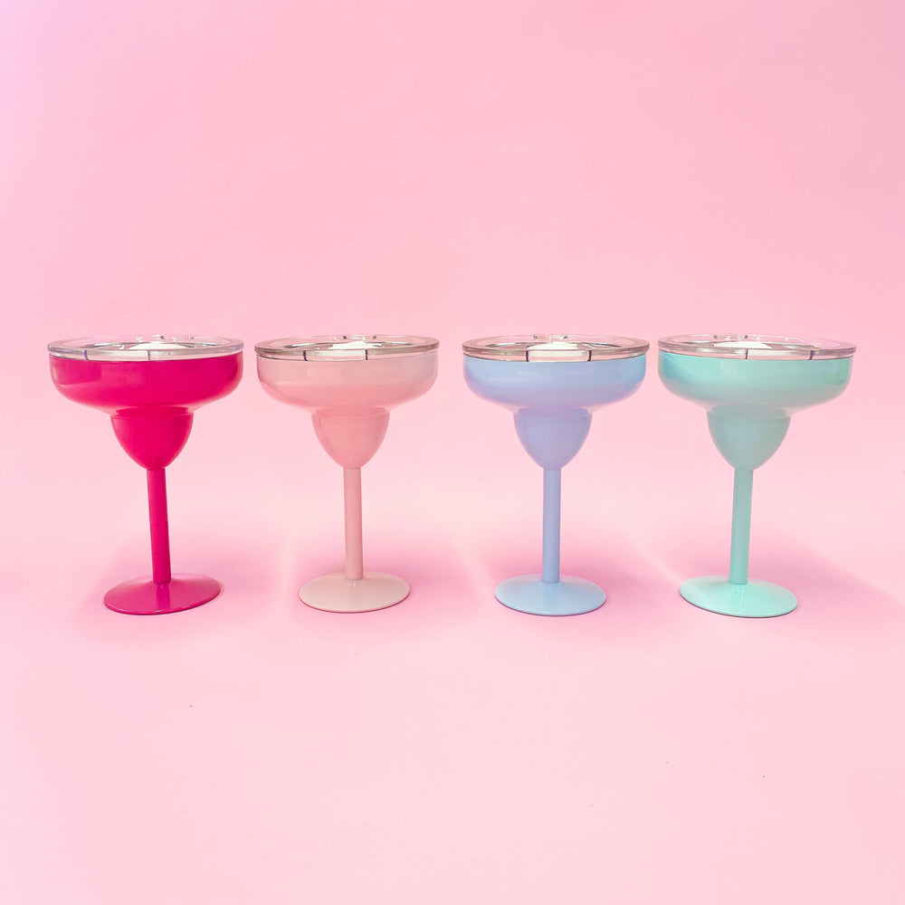 Margarita Glass with Lid in Blue