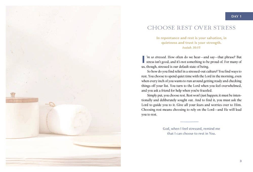 The Stress Less Devotional : 100 Days to Embrace Rest and Re