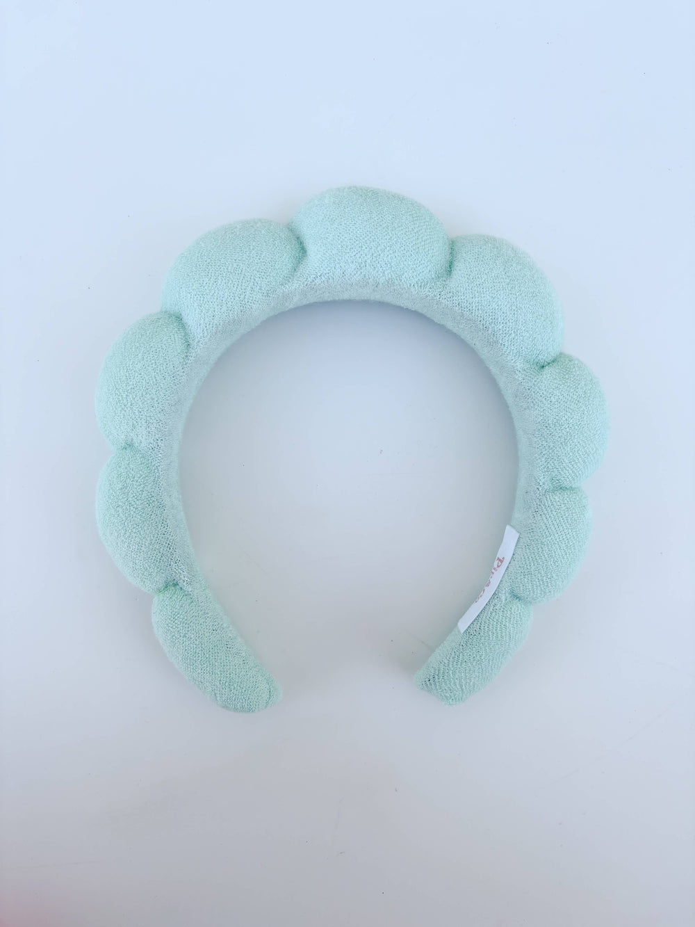 GRWM Puffy Terrycloth Spa Headband: Seafoam