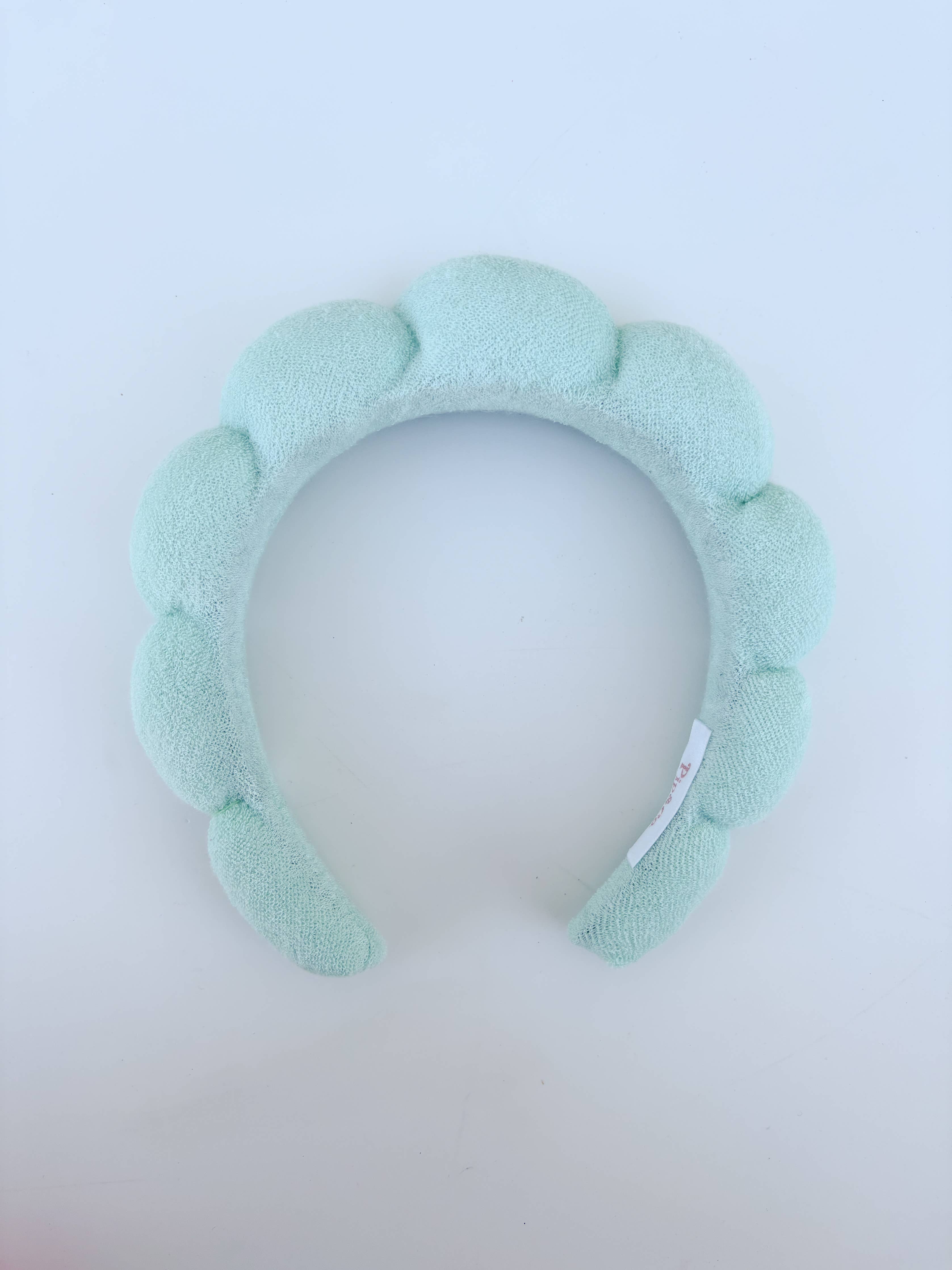 GRWM Puffy Terrycloth Spa Headband: Seafoam