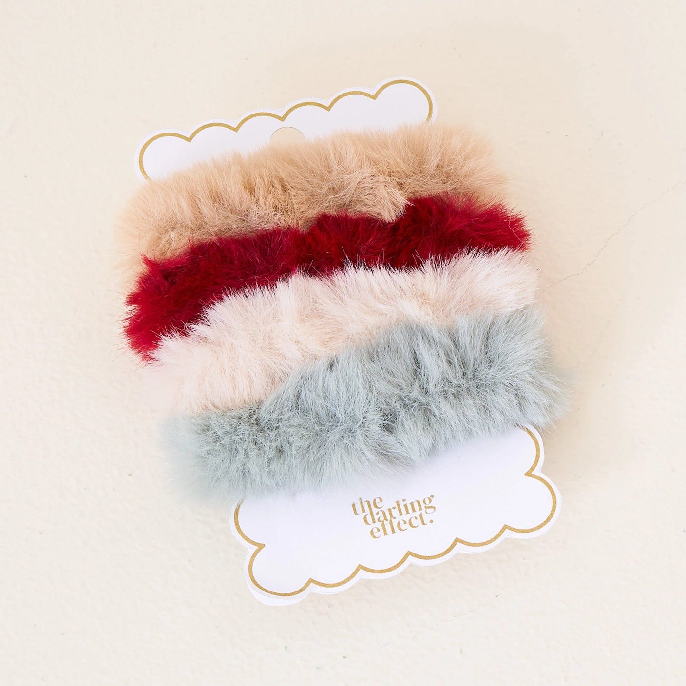 Chill Faux Fur Scrunchie Set