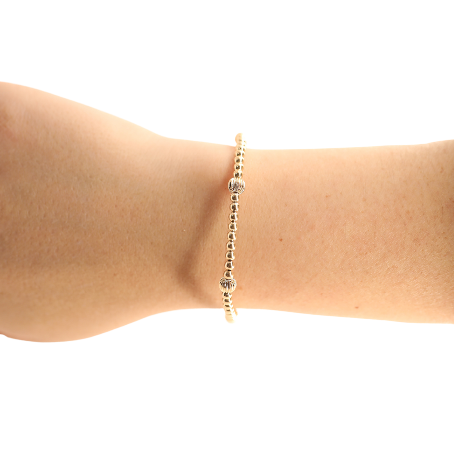 Claire Fluted Gold Bracelet By Beaded Blonde