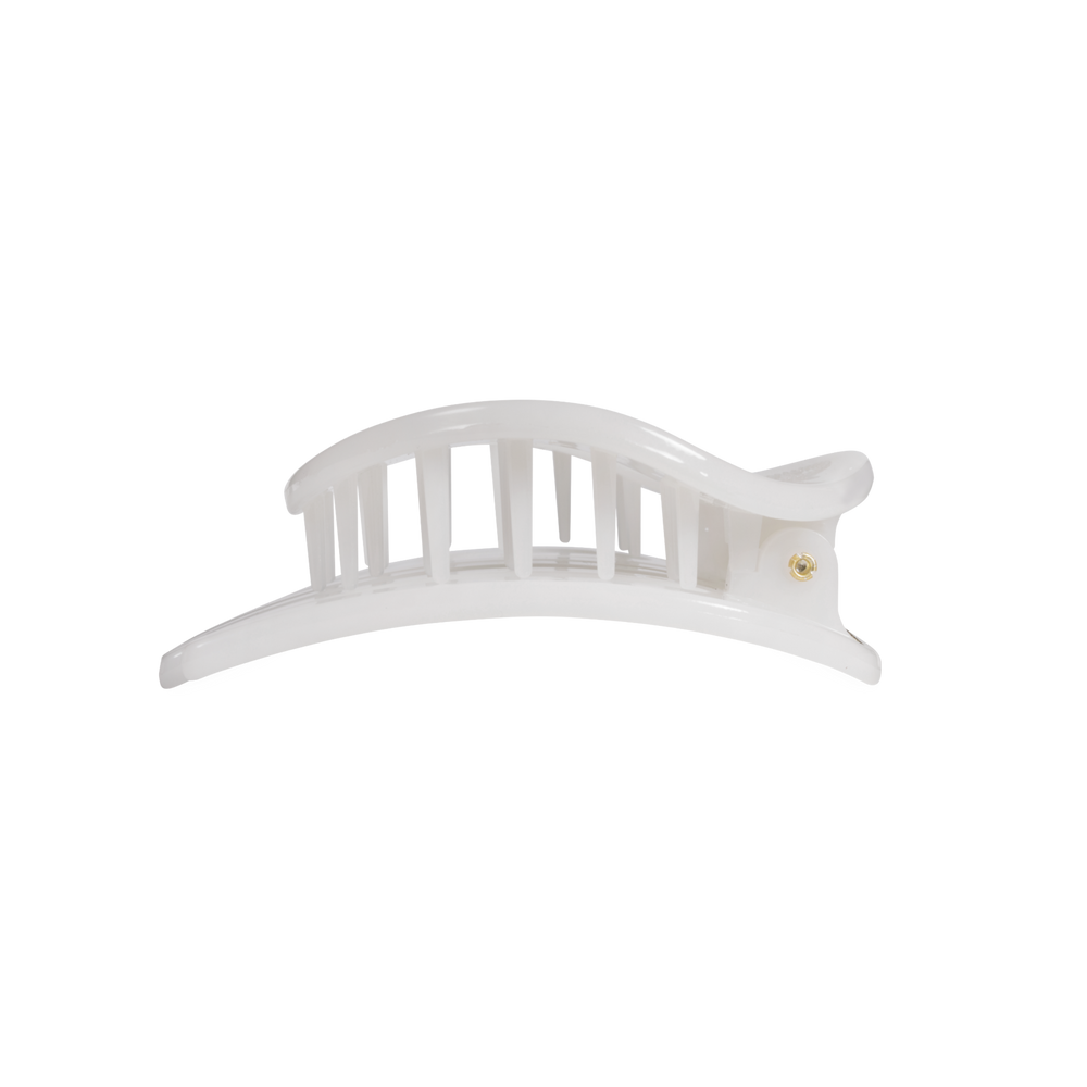 Coconut White Medium Flat Circle Hair Clip