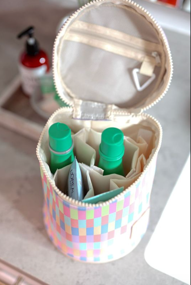Barrel Organizer Toiletry Bag-Happy Days Ahead (Lilac/Cream)