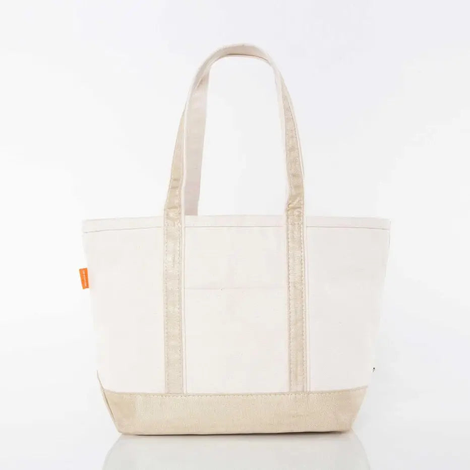 Medium Classic Canvas Tote in Metallic Gold