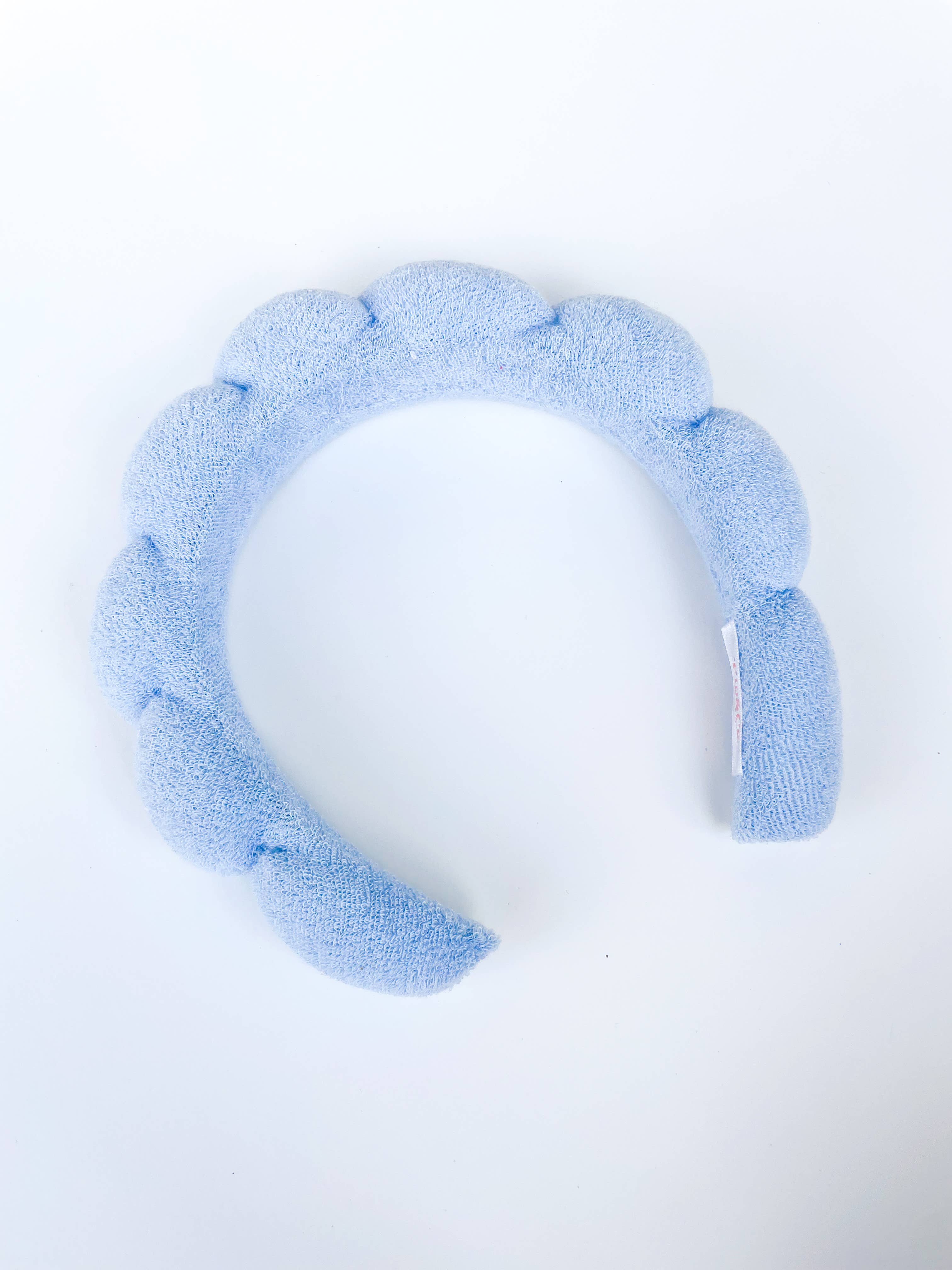 GRWM Puffy Terrycloth Spa Headband: Bluebell
