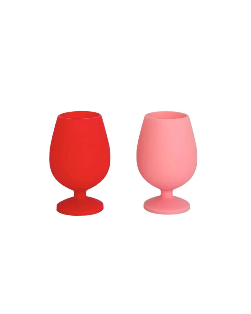 Cherry + Blush Silicone Unbreakable Wine Glasses (Set of 2)