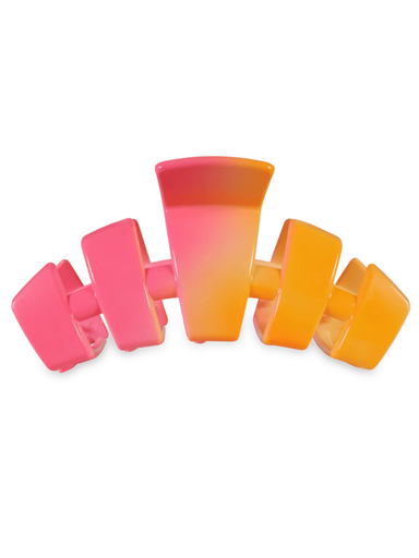 neon pink and orange large hair clip 