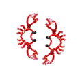 Rhinestone crab statement earrings featuring a sparkling crab design with coastal-inspired style.