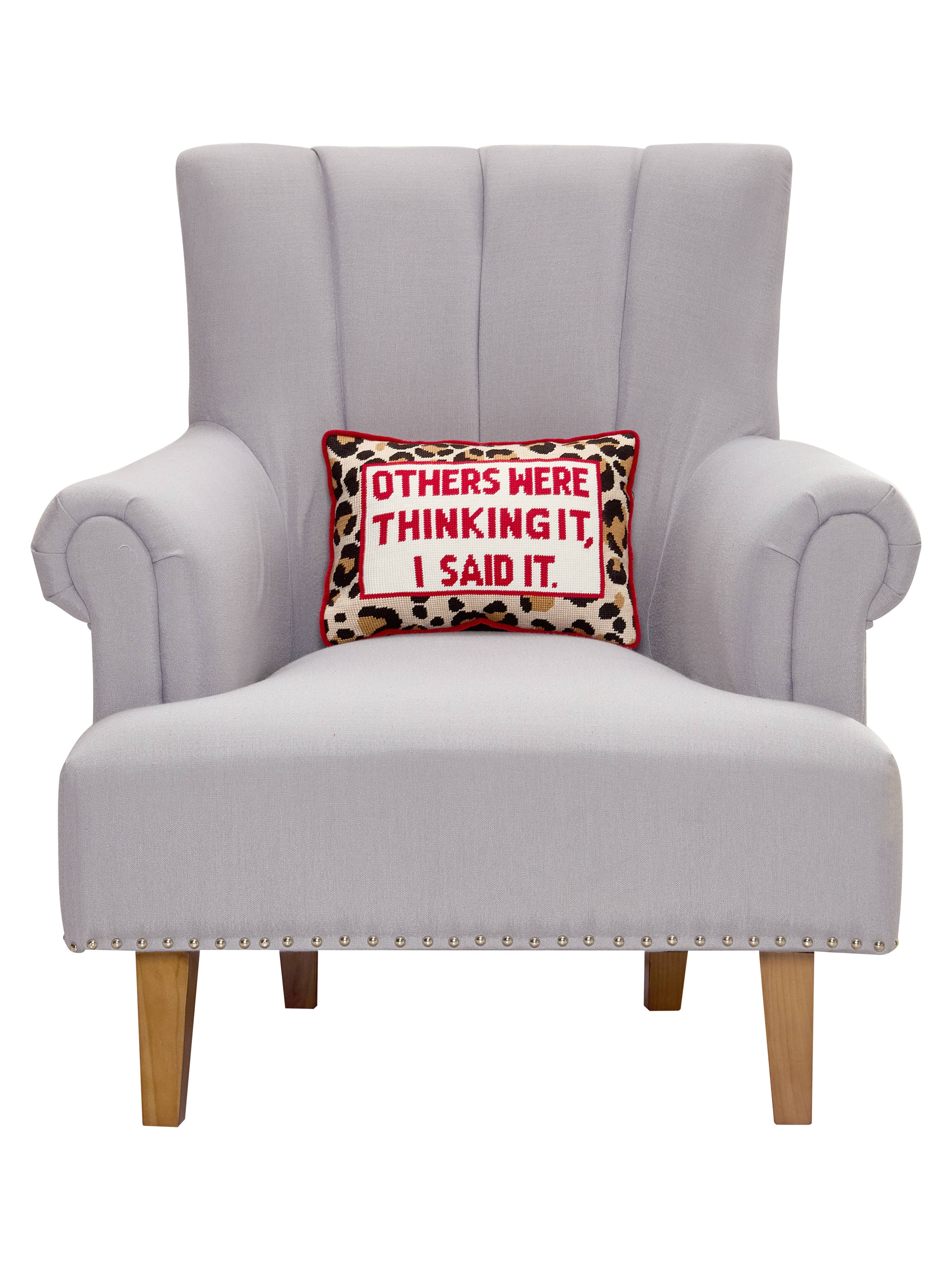 Others Were Thinking It Embroidered Pillow