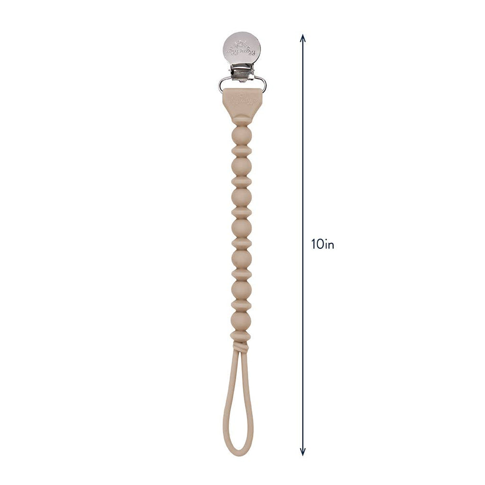 Itzy Paci Strap™ Silicone One-Piece Pacifier Clips: Toast