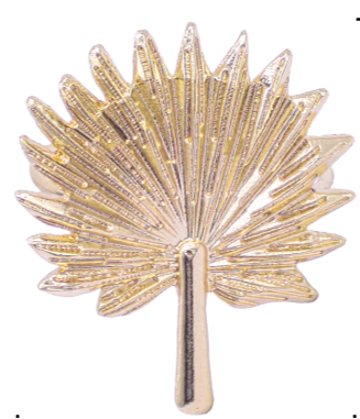 Gold Palmetto Frond Napkin Ring