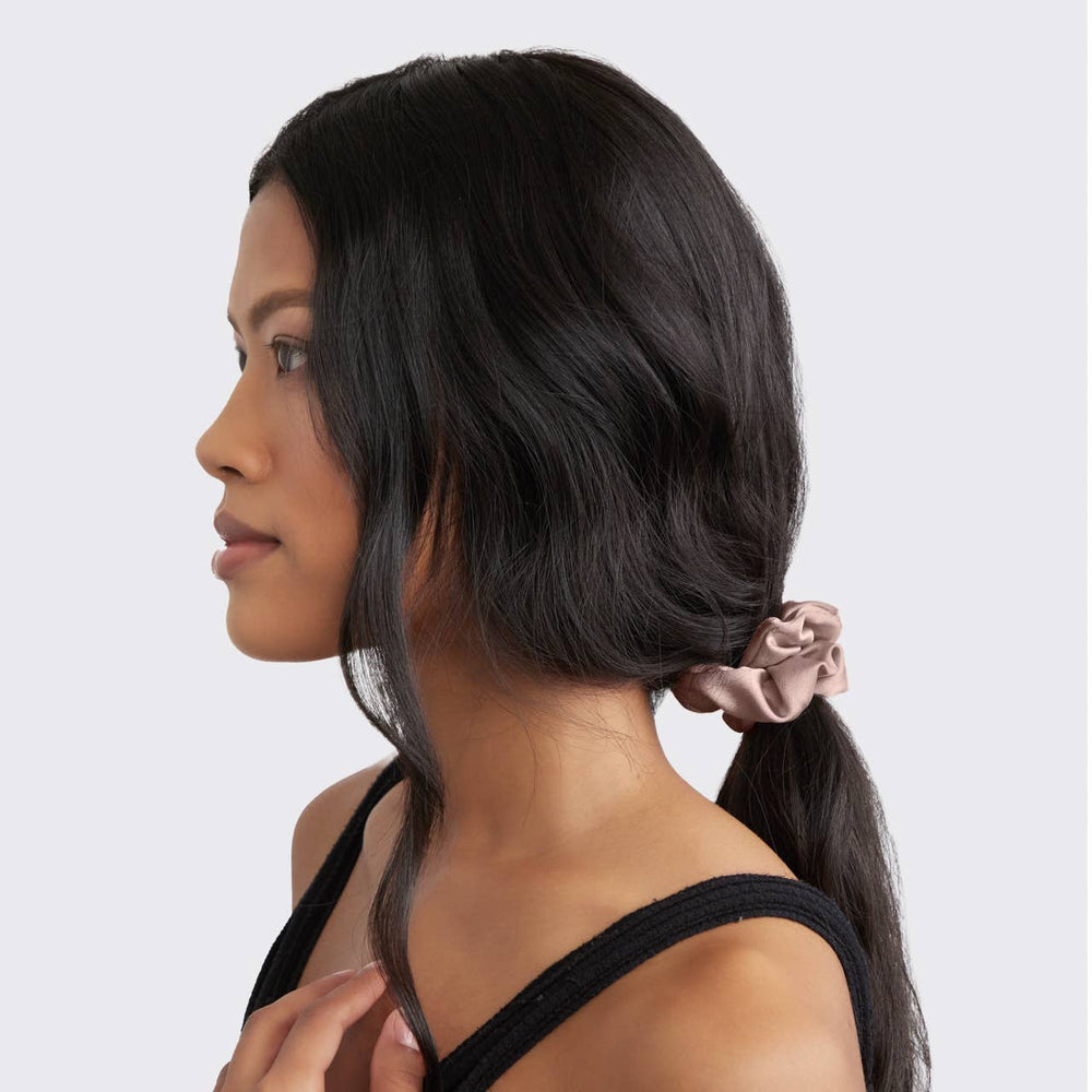 5 Piece Satin Scrunchies in Cameo by Kitsch