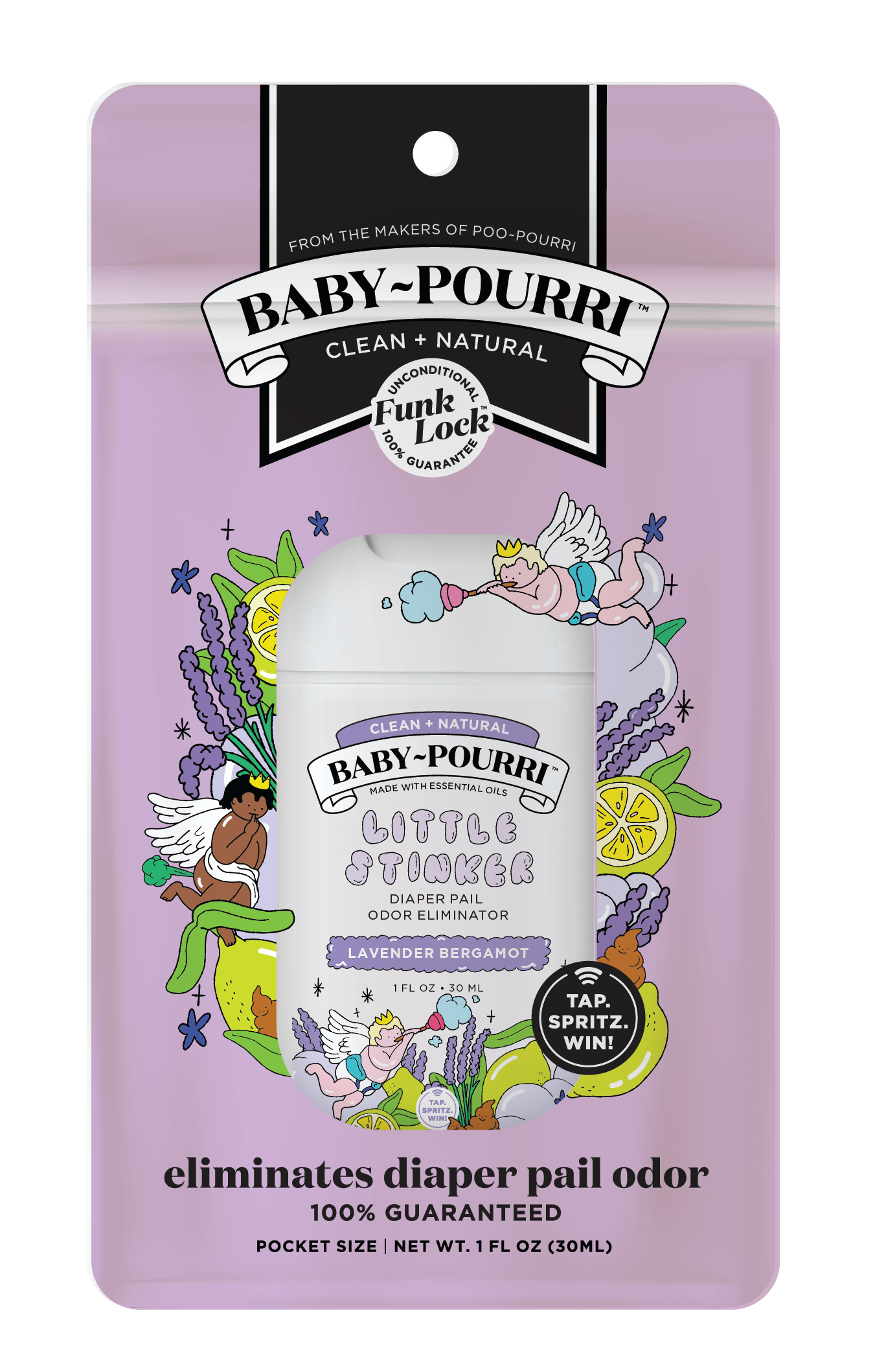 Baby~Pourri Little Stinker Diaper Pail Pocket Spray in Pouch