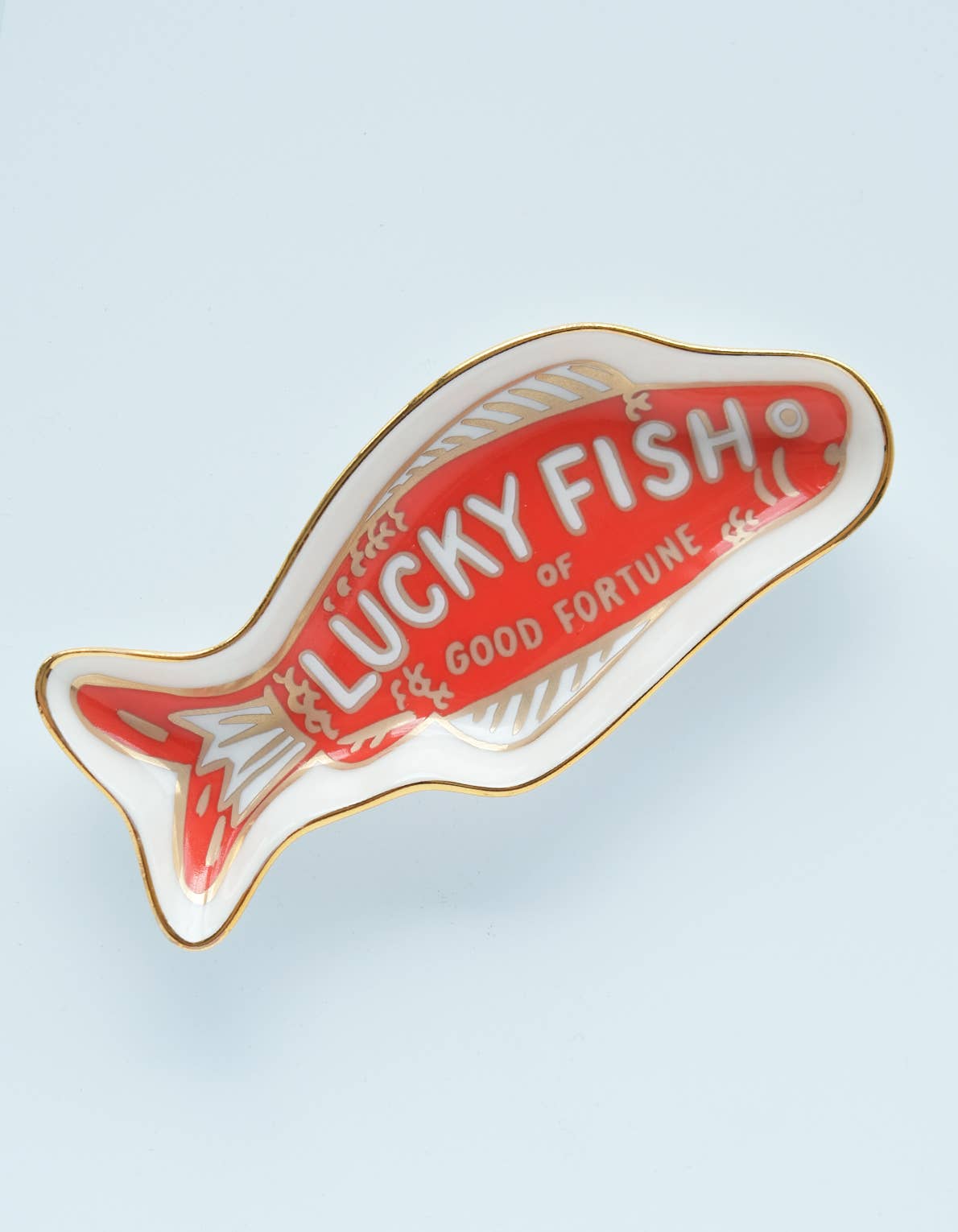 Fortune Fish Porcelain Trinket Dish