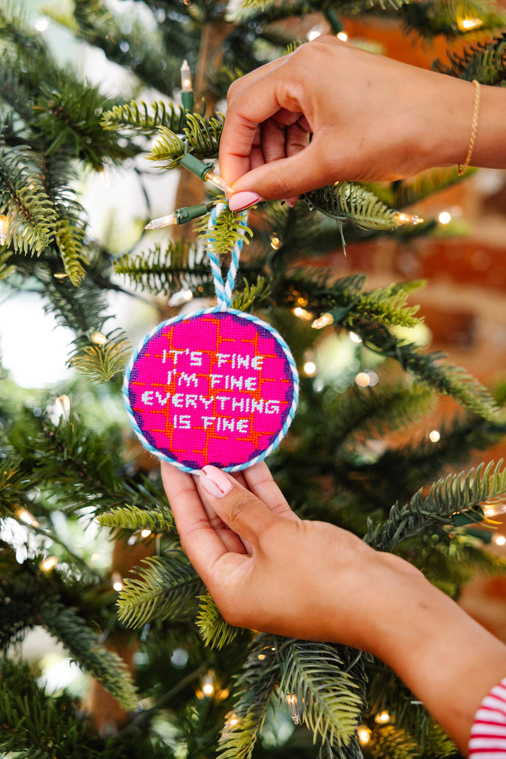 Everything's Fine Needlepoint Ornament