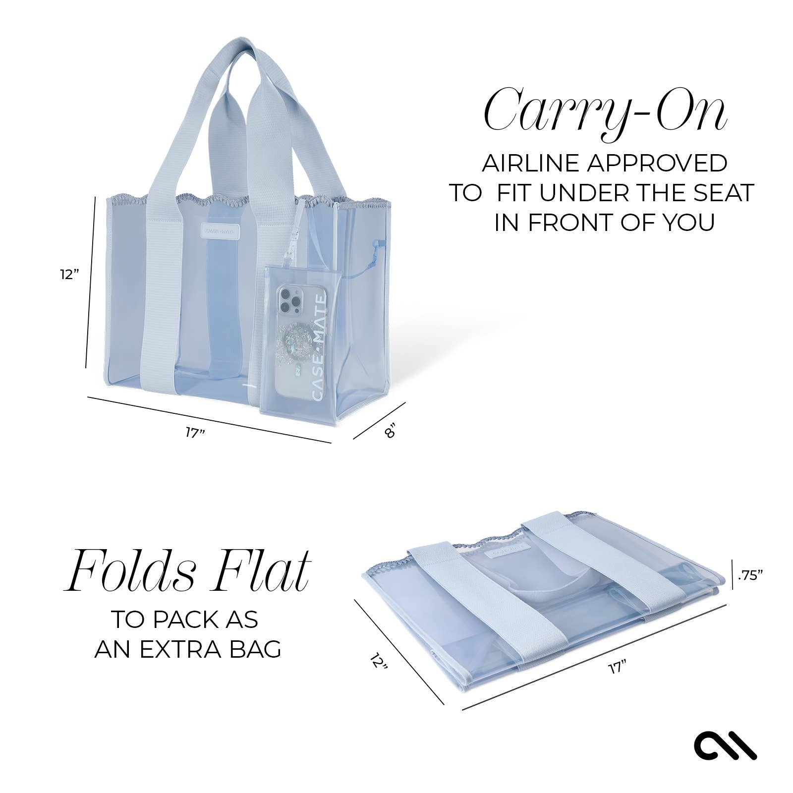 Carolina Blue Crochet Wave Jelly Tote Bag By Case-Mate