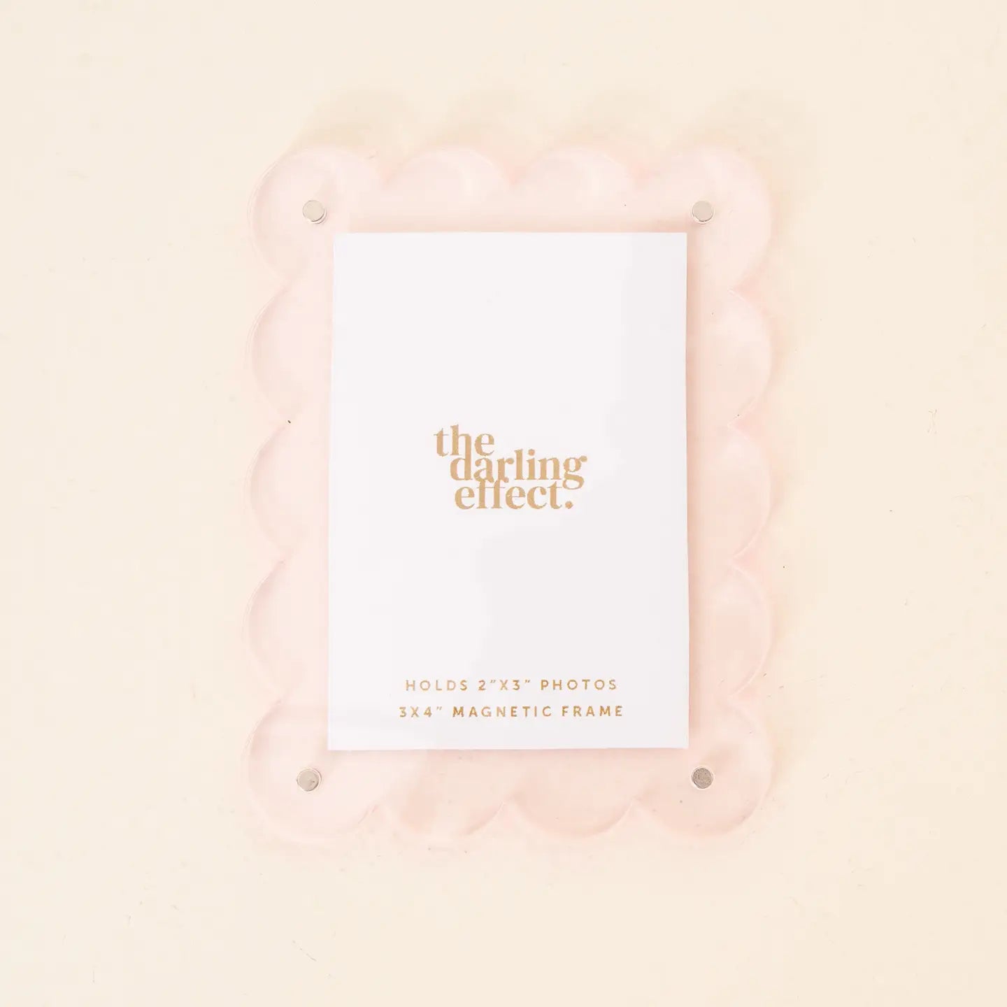 Mini Acrylic Picture Frame Magnet in Pale Pink