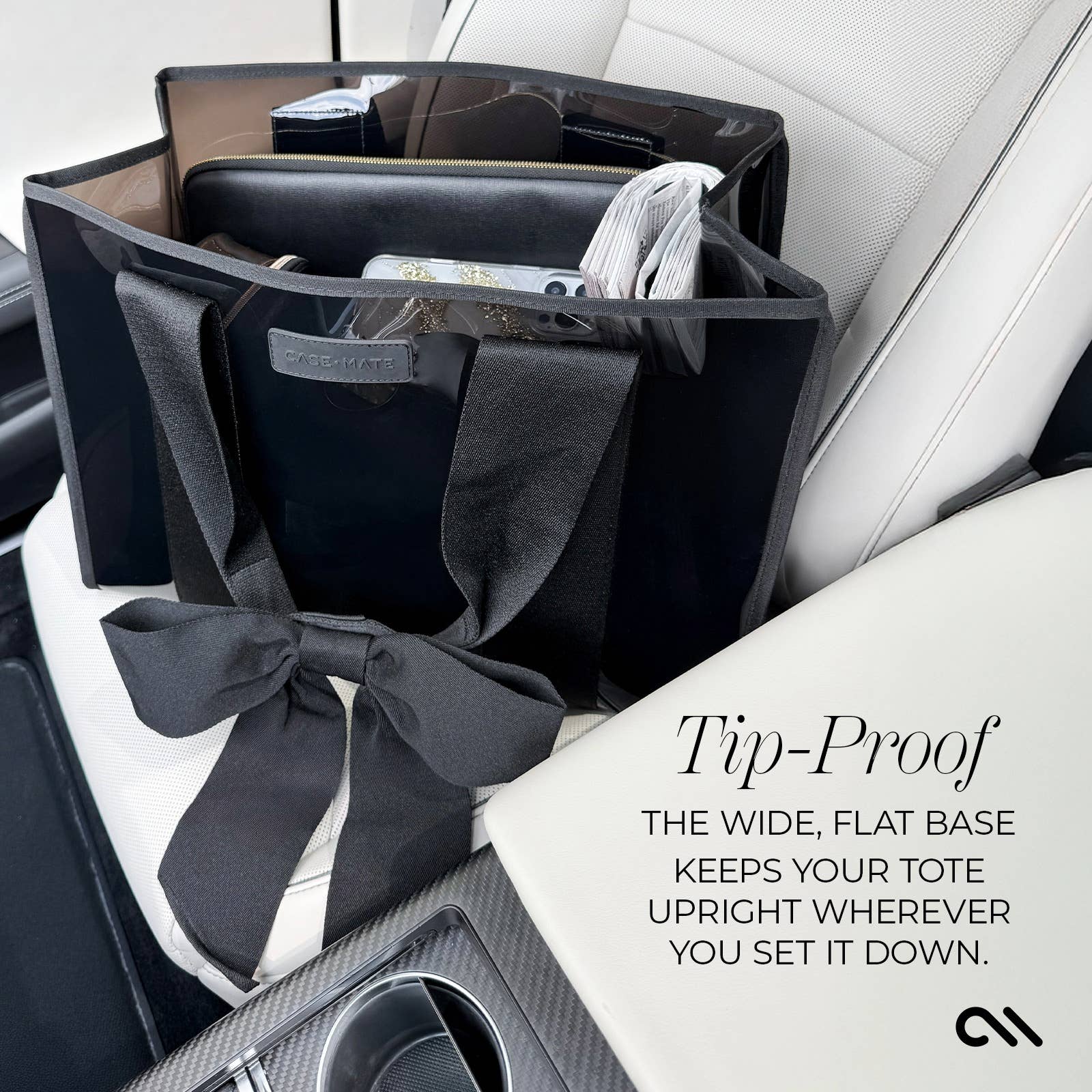 Midnight Black Bow Jelly Tote Bag by Case-Mate