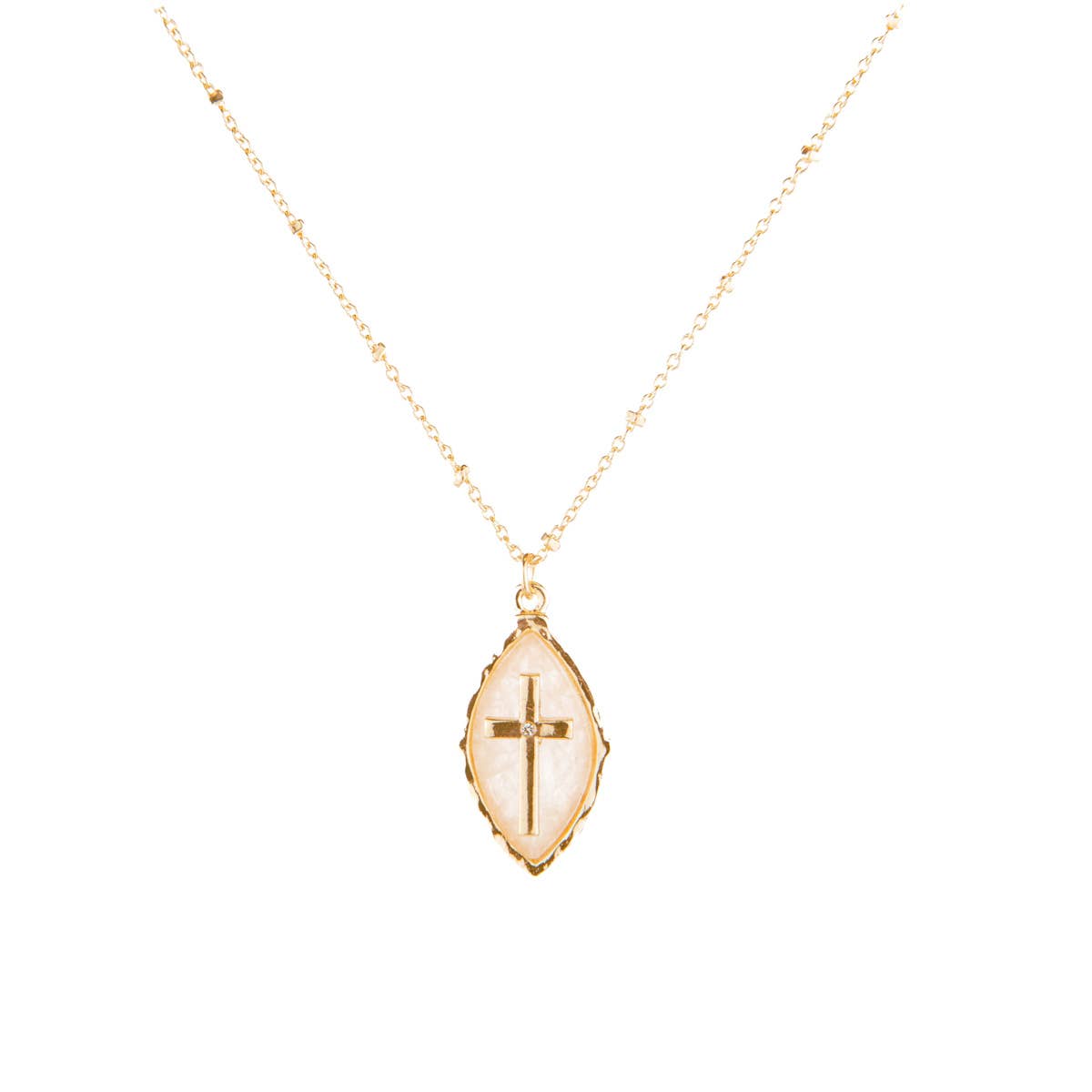 Gold Prayer Cross Necklace