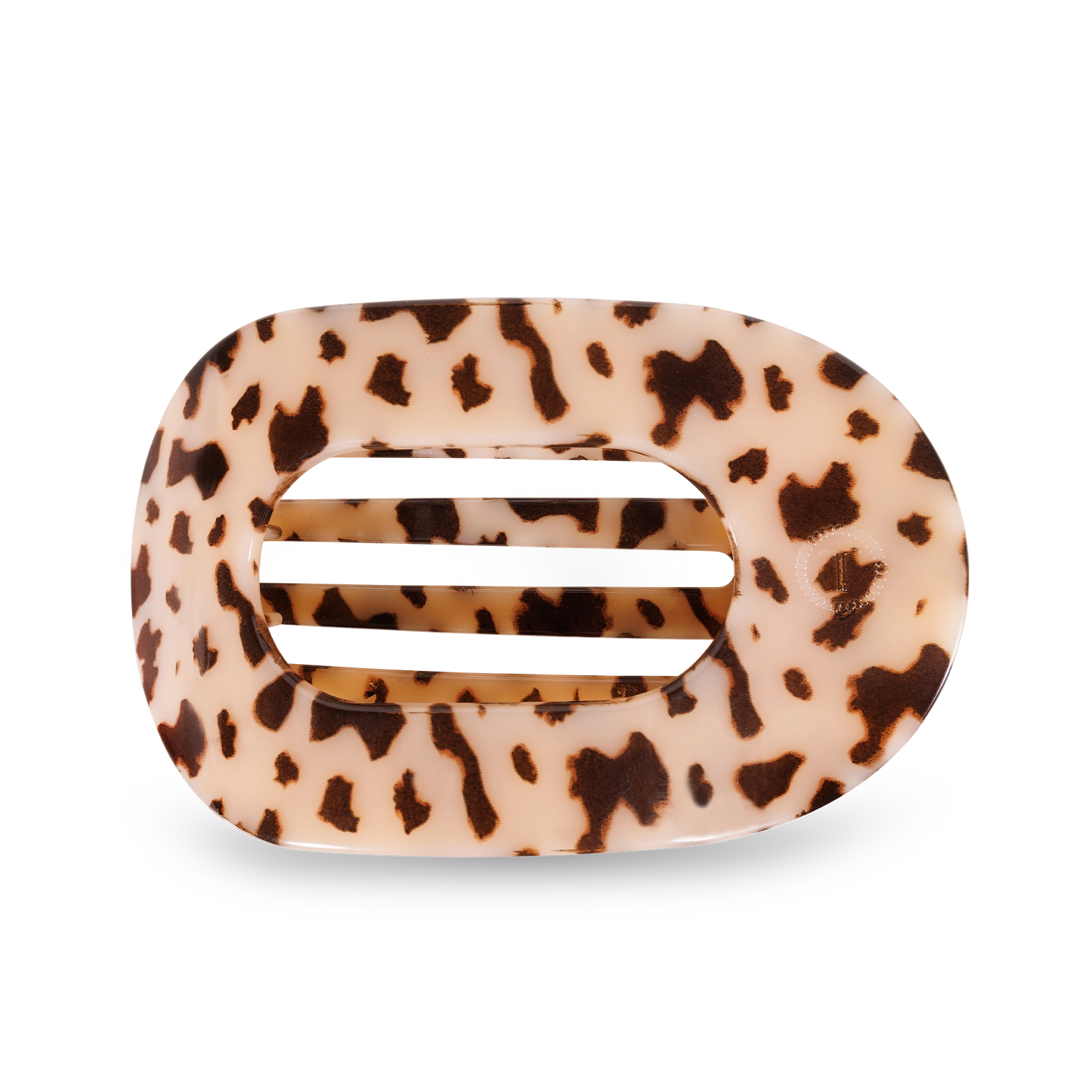 Blonde Tortoise Large Flat Round Clip