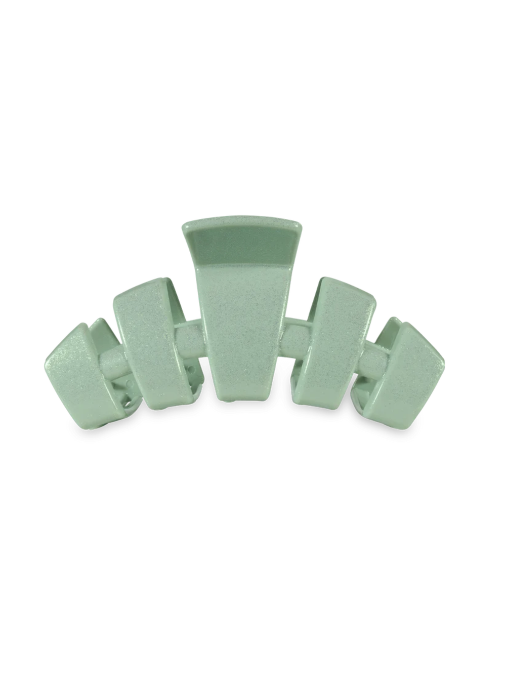 seafoam green glitter clip 
