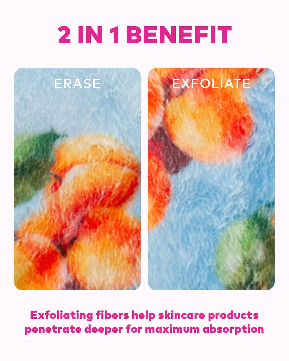 Apricot Print MakeUp Eraser PRO- Fruit Market