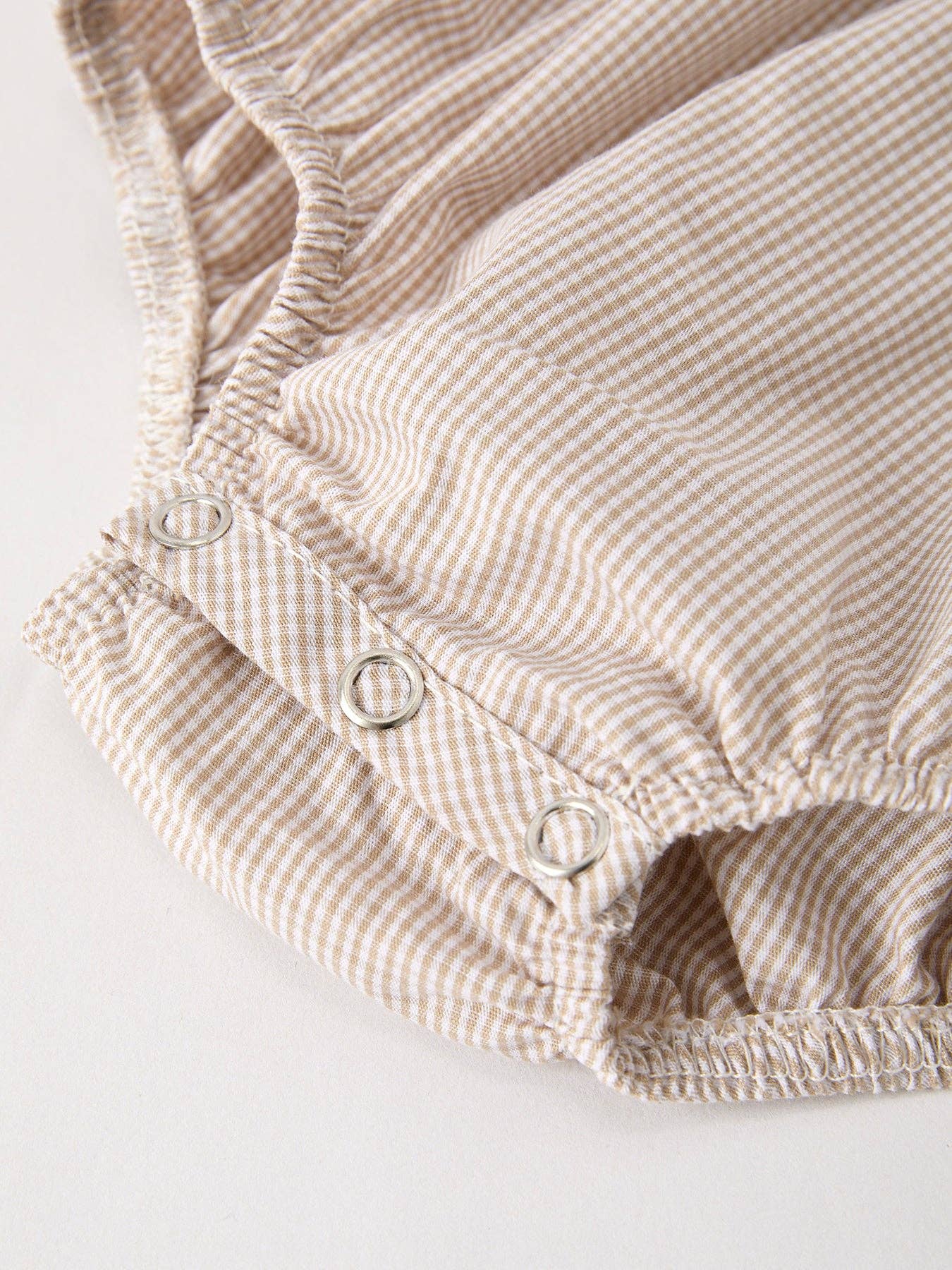 Fall Smocked Plaid Baby Girl Romper