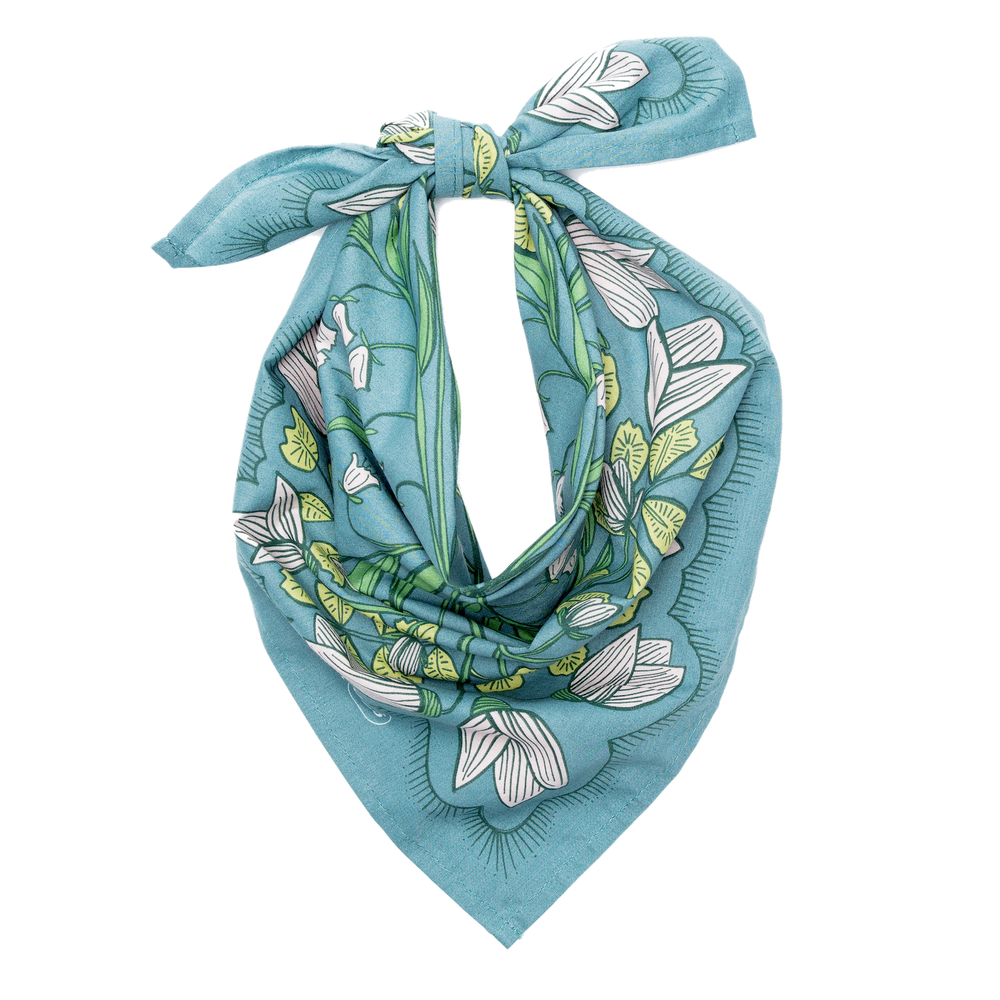 The Cassie Teal and Green Bandana