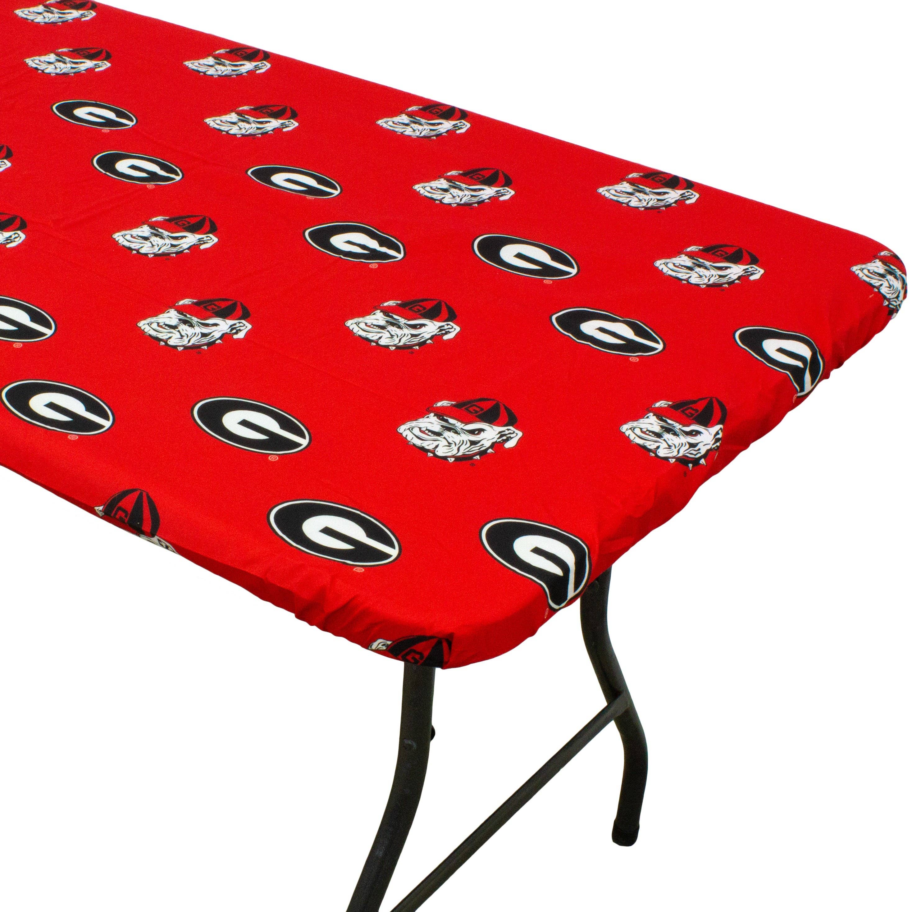 Georgia Bulldogs Fitted Table Cover -Tablecloth 6' Table Cover - 72" x 30"