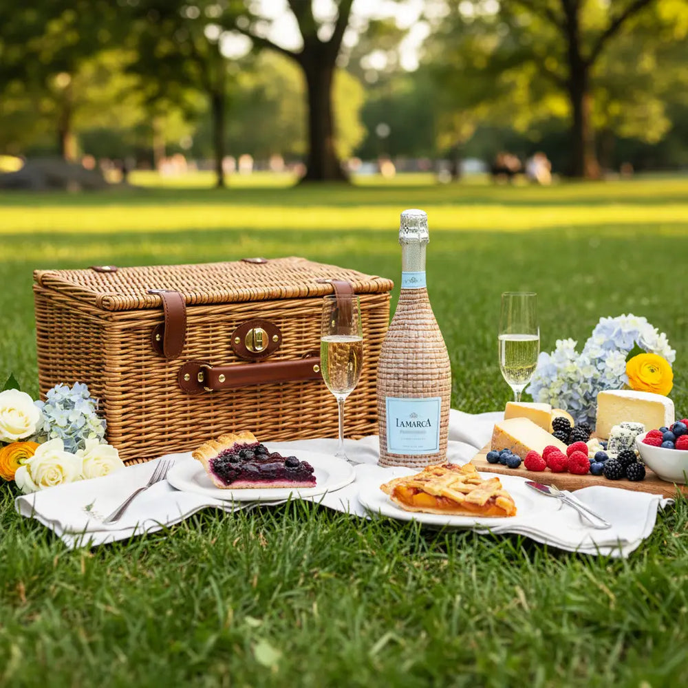 Beau Bottle Honey Rattan Weave- Prosecco Collection
