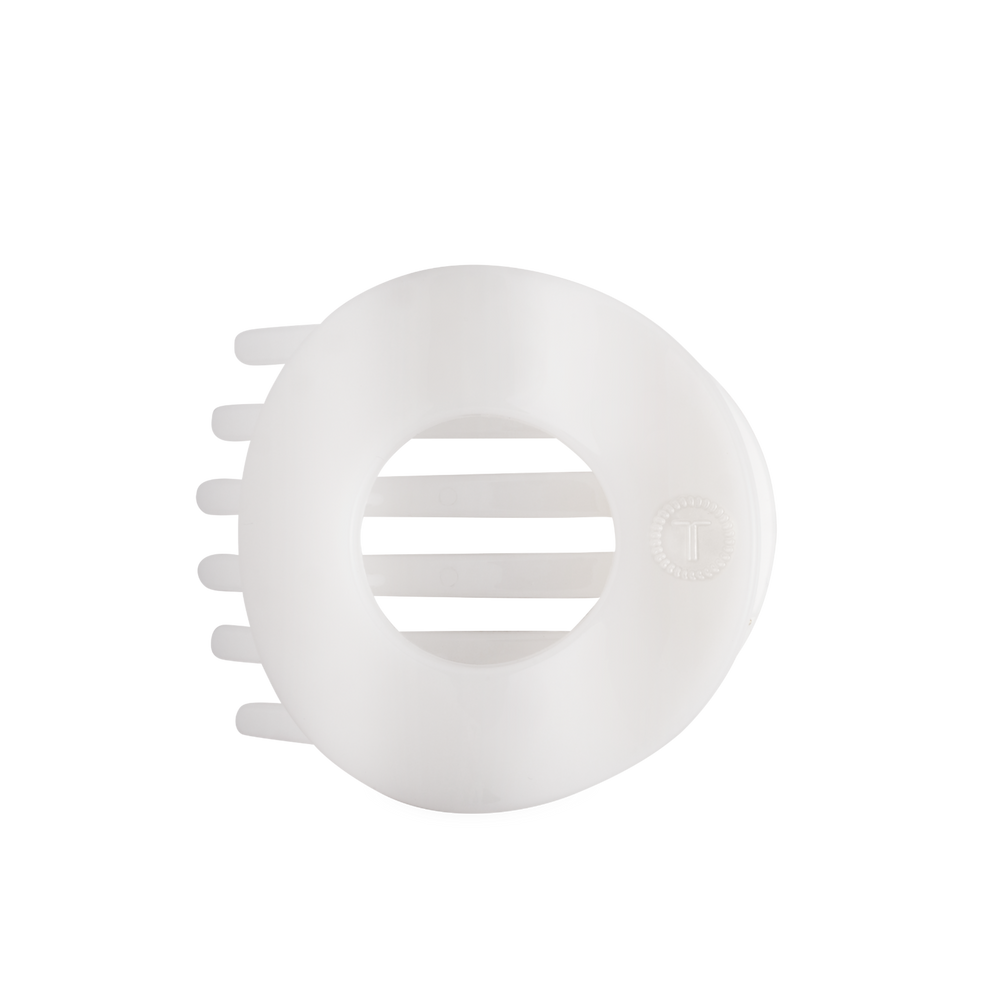 Coconut White Large Flat Circle Hair Clip