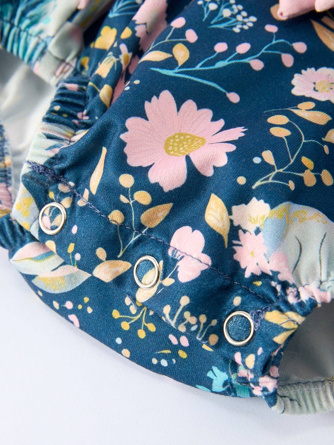 Easter Bunny Garden Ruffle Sleeve Baby Girls Romper