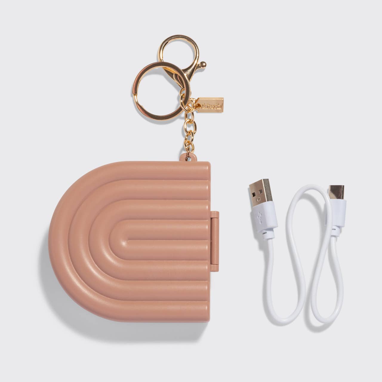 Terracotta Compact Mirror Keychain by Kitsch