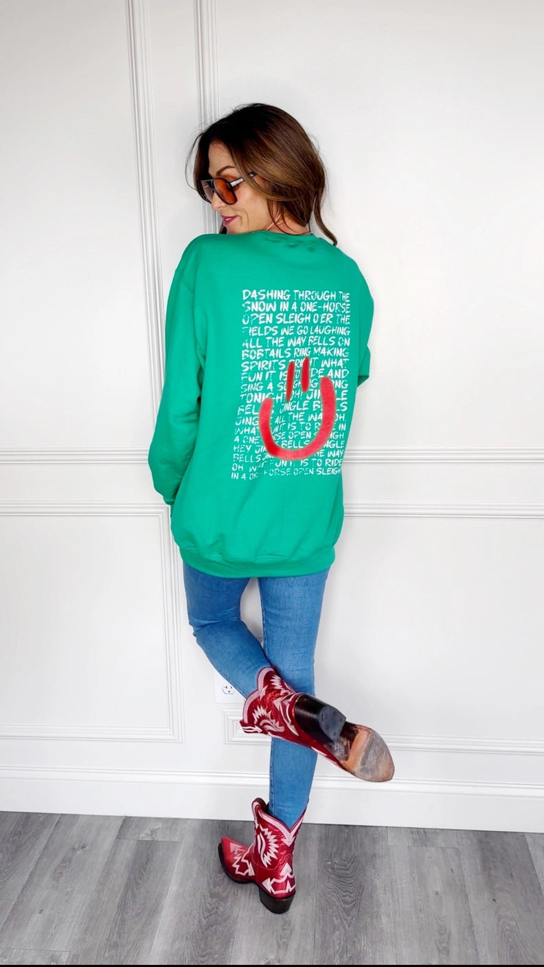 Smiley Christmas Lyrics Sweatshirt