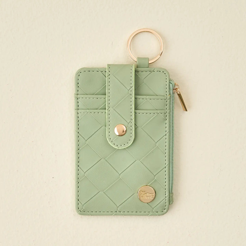 Woven Sage Keychain Wallet