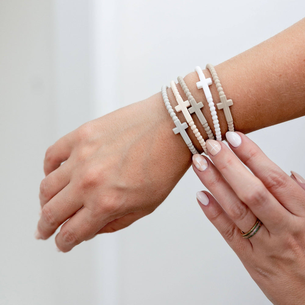 Jesus Silicone Cross Bracelets- Drift / Large