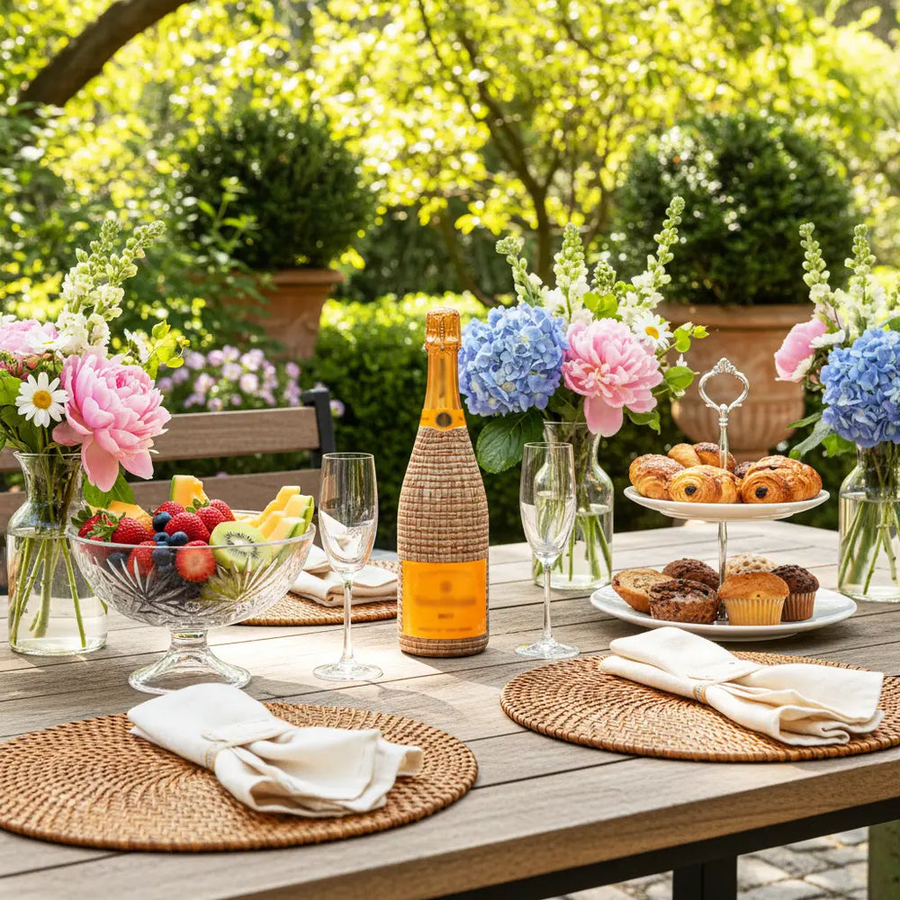 Beau Bottle Honey Rattan Weave- Champagne Collection