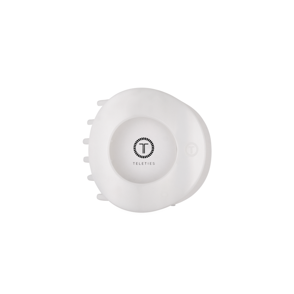Coconut White Medium Flat Circle Hair Clip