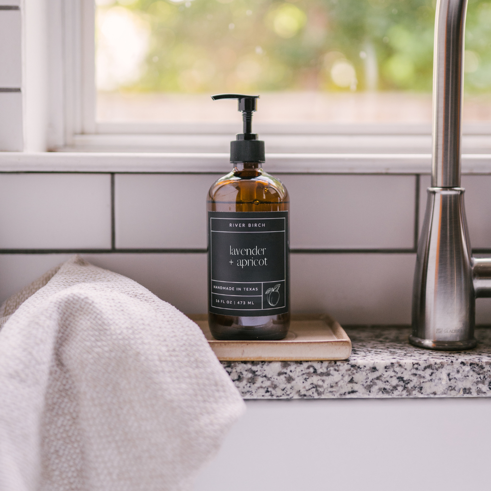 Lavender + Apricot Handmade Hand Soap (16oz)