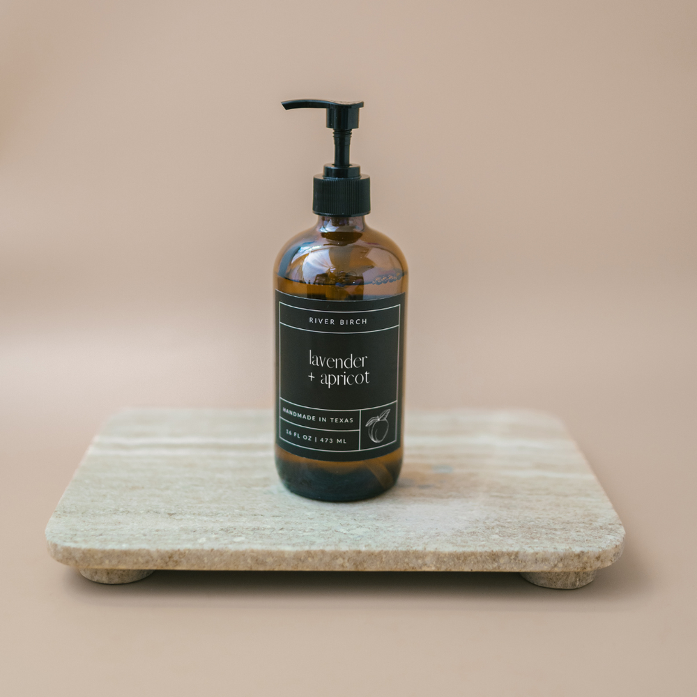 Lavender + Apricot Handmade Hand Soap (16oz)