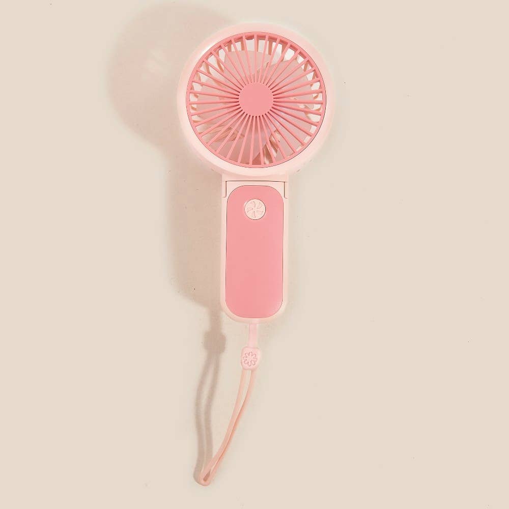 Pink Mini Collapsable Desktop Usb Fan