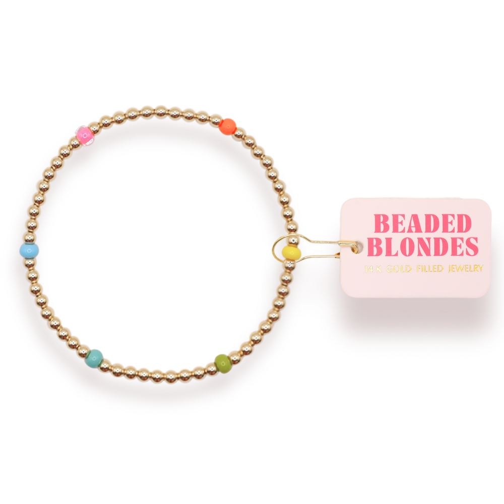 extended Confetti Poppi Bracelet By Beaded Blonde colorful