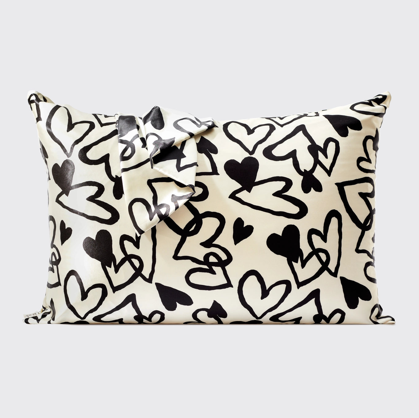 Heart Standard Satin Pillow Case by Kitsch