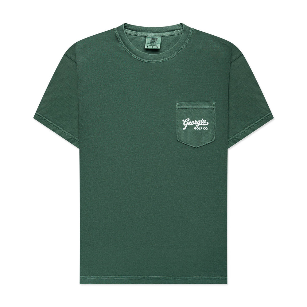 Range Bucket Tee in Green By Georgia Golf Company