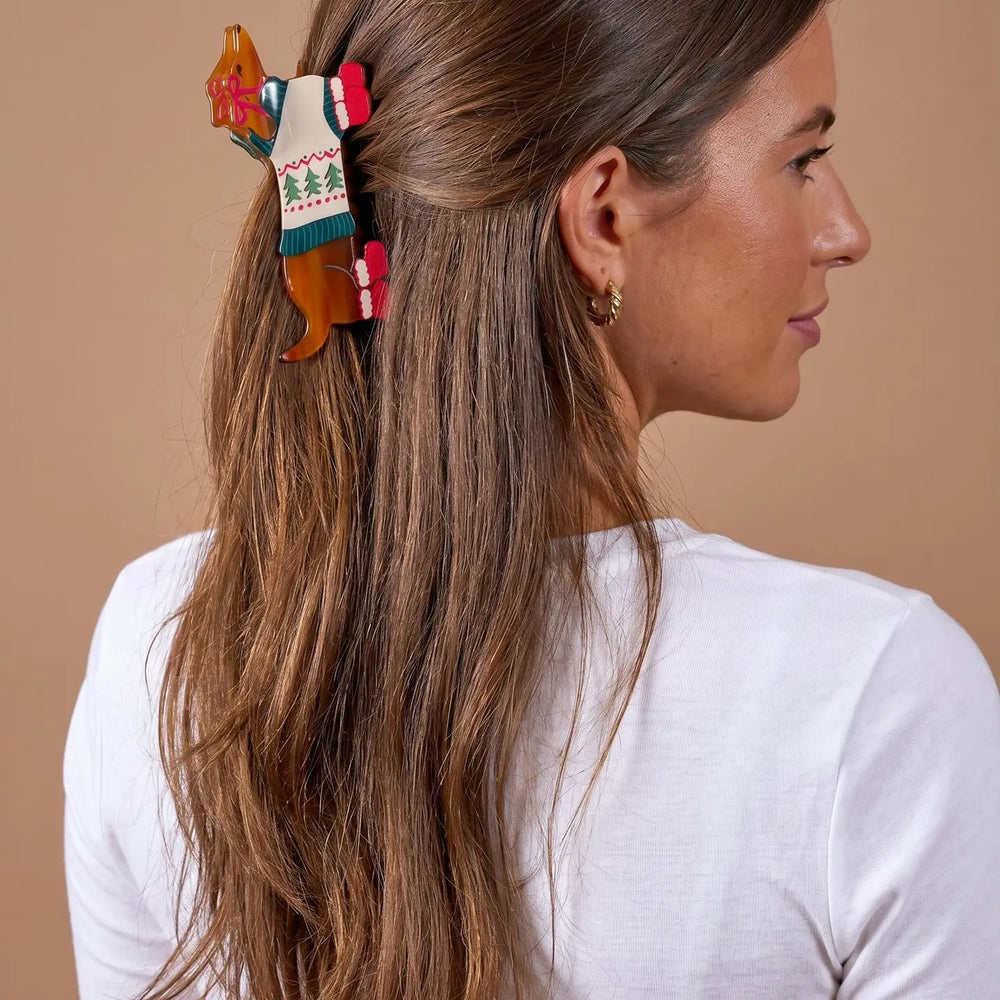 Shape Up Claw Clip- Dashing Dachshund