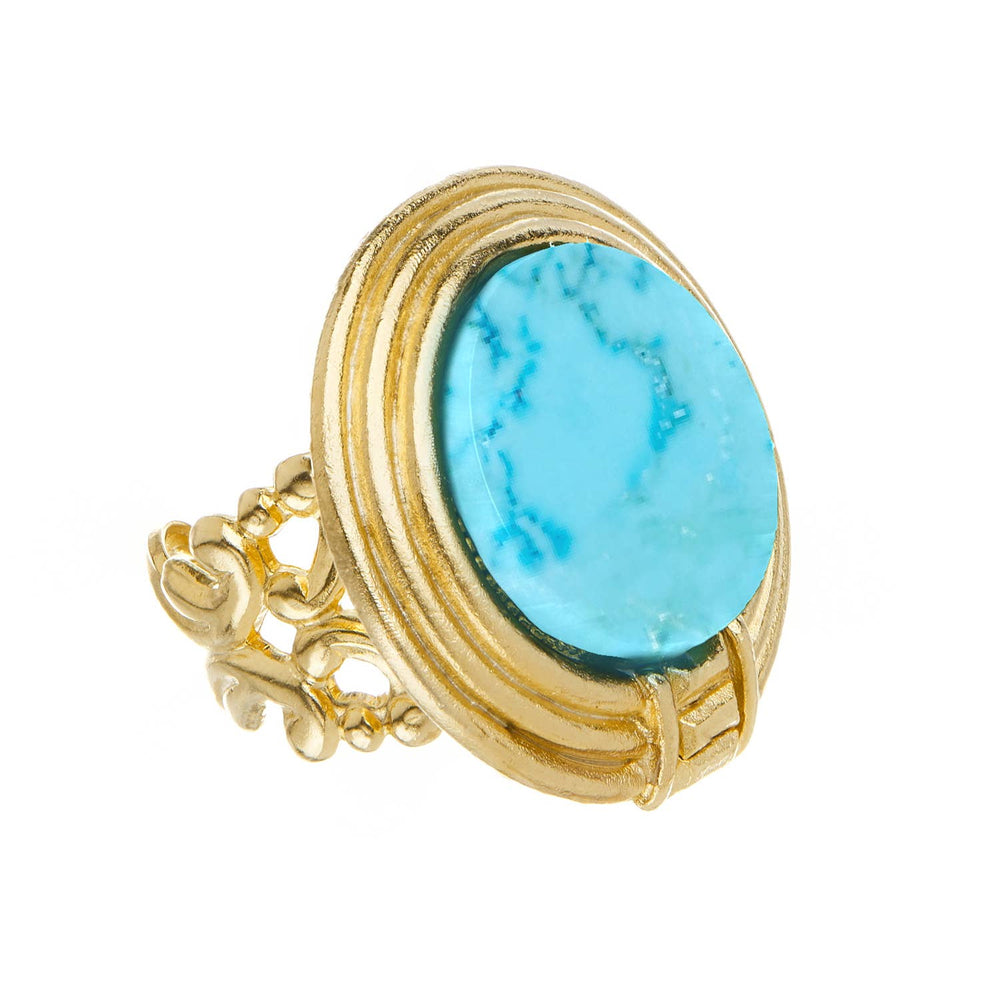 Roma Turquoise Adjustable Ring by Susan Shaw