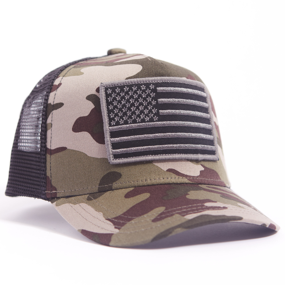 Camouflage Kids American Flag Hat