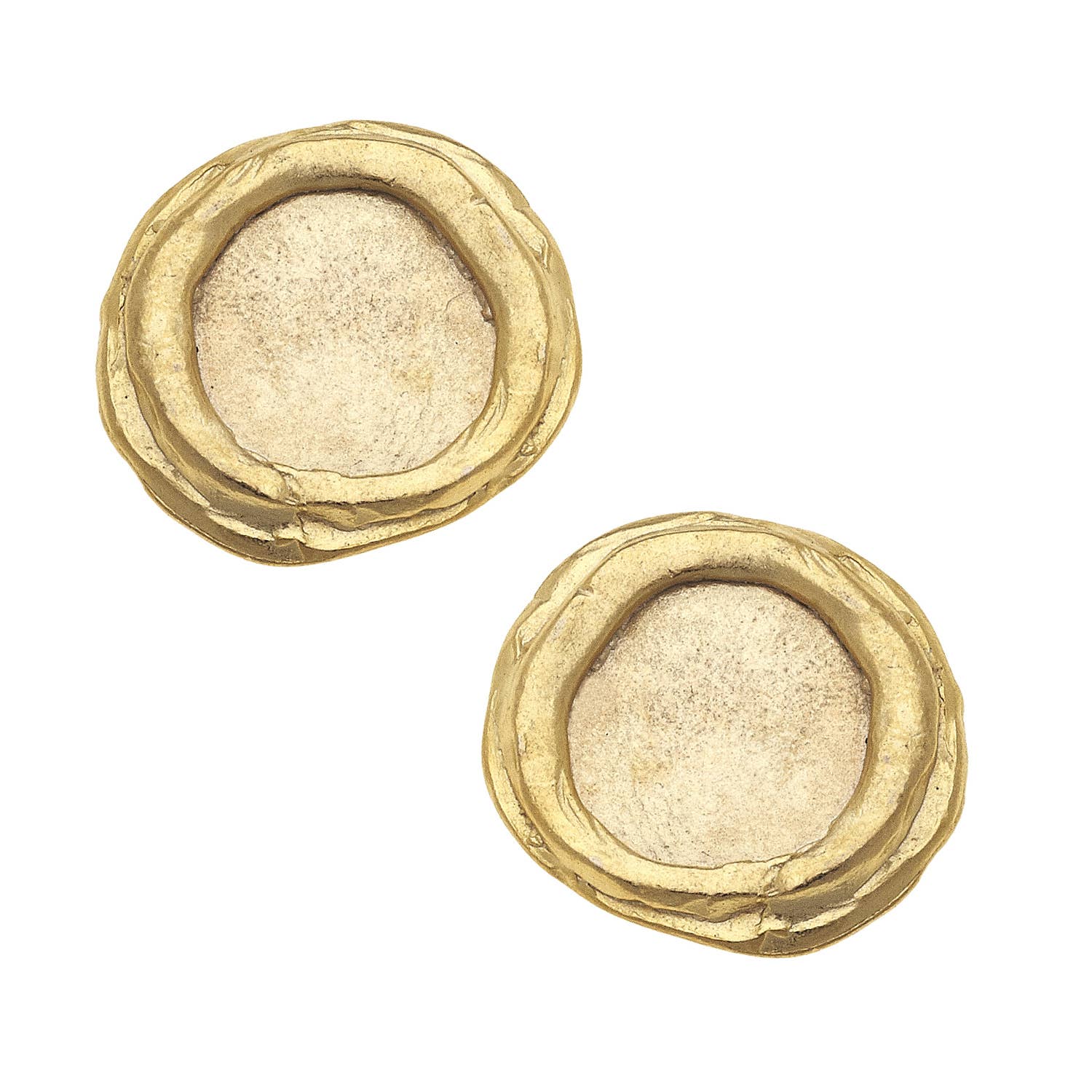 Gold Circle Studs by Susan Shaw