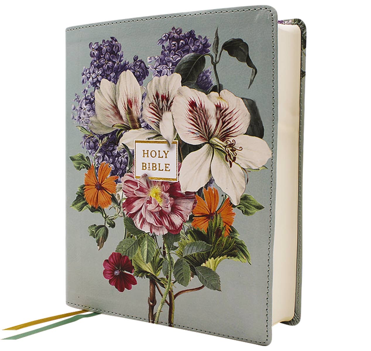 NIV Artisan Collection Bible Large Print Leathersoft Sage Floral